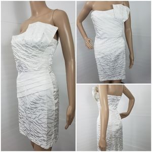 🚨Animal Accent White Dress